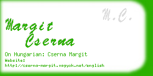 margit cserna business card